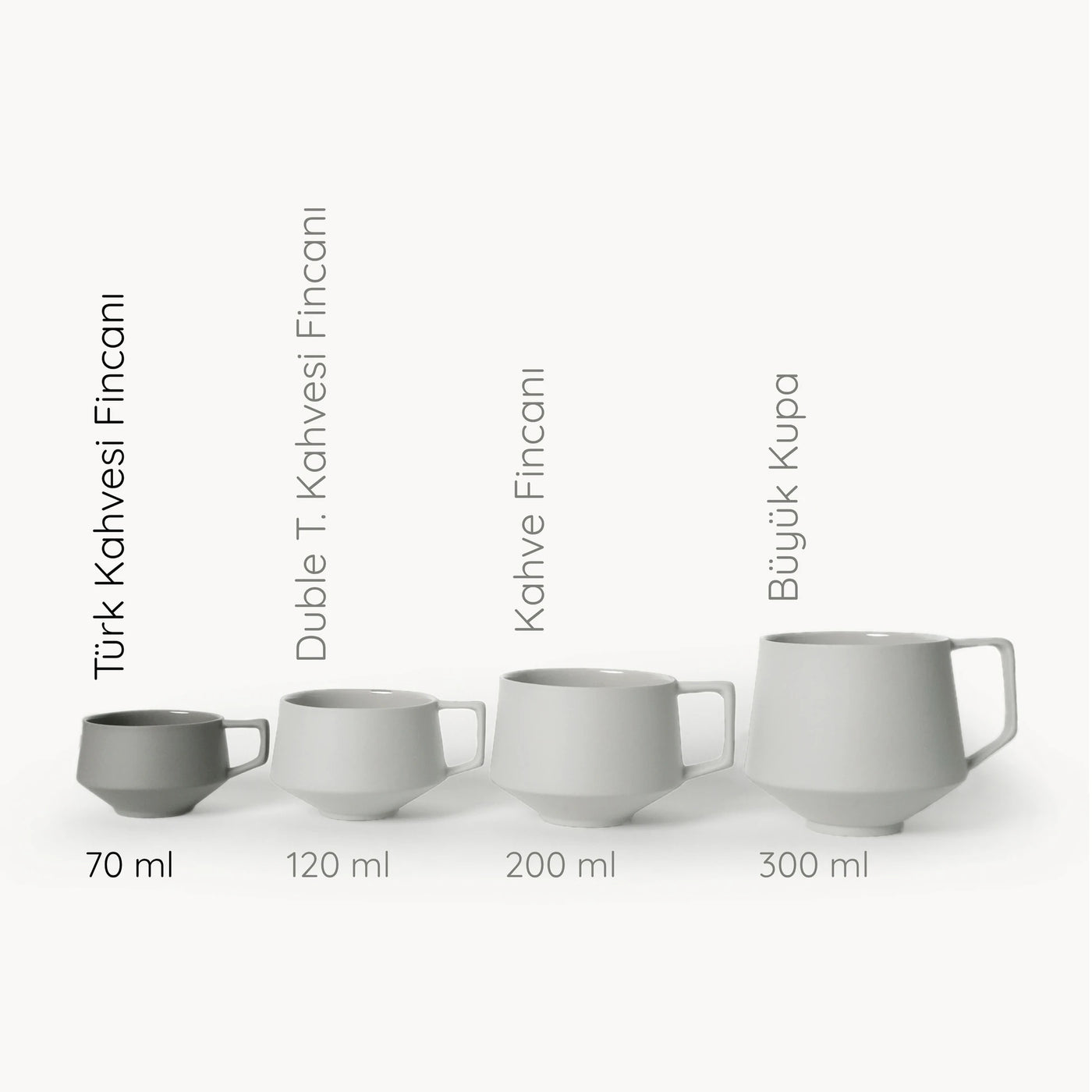 Lumière Grey Türk Kahvesi Fincanı – Limoges Fransız Porseleni, 70 ml - 8