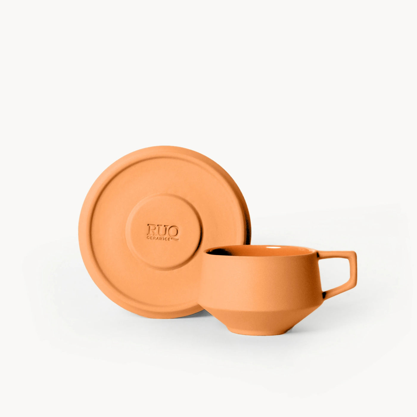 Lumière Orange Türk Kahvesi Fincanı – Limoges Fransız Porseleni, 70 ml