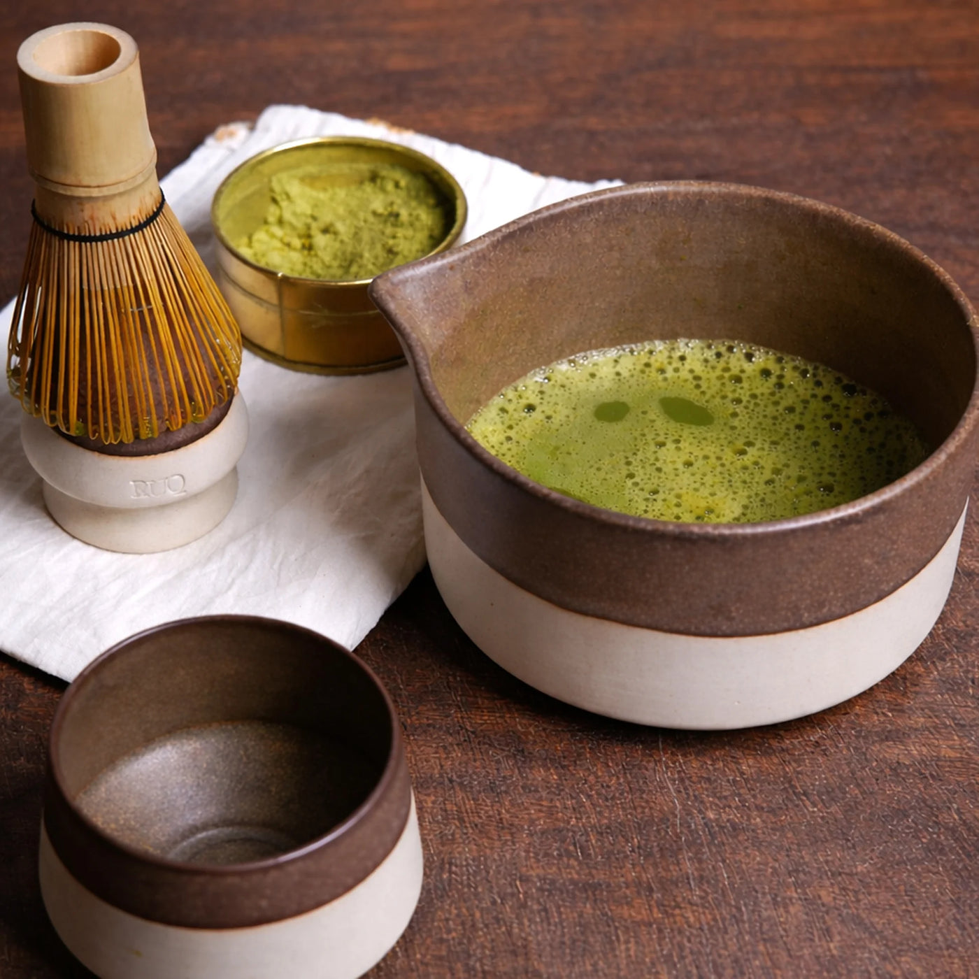 Kahverengi Matcha Kasesi (600 ml) - 4