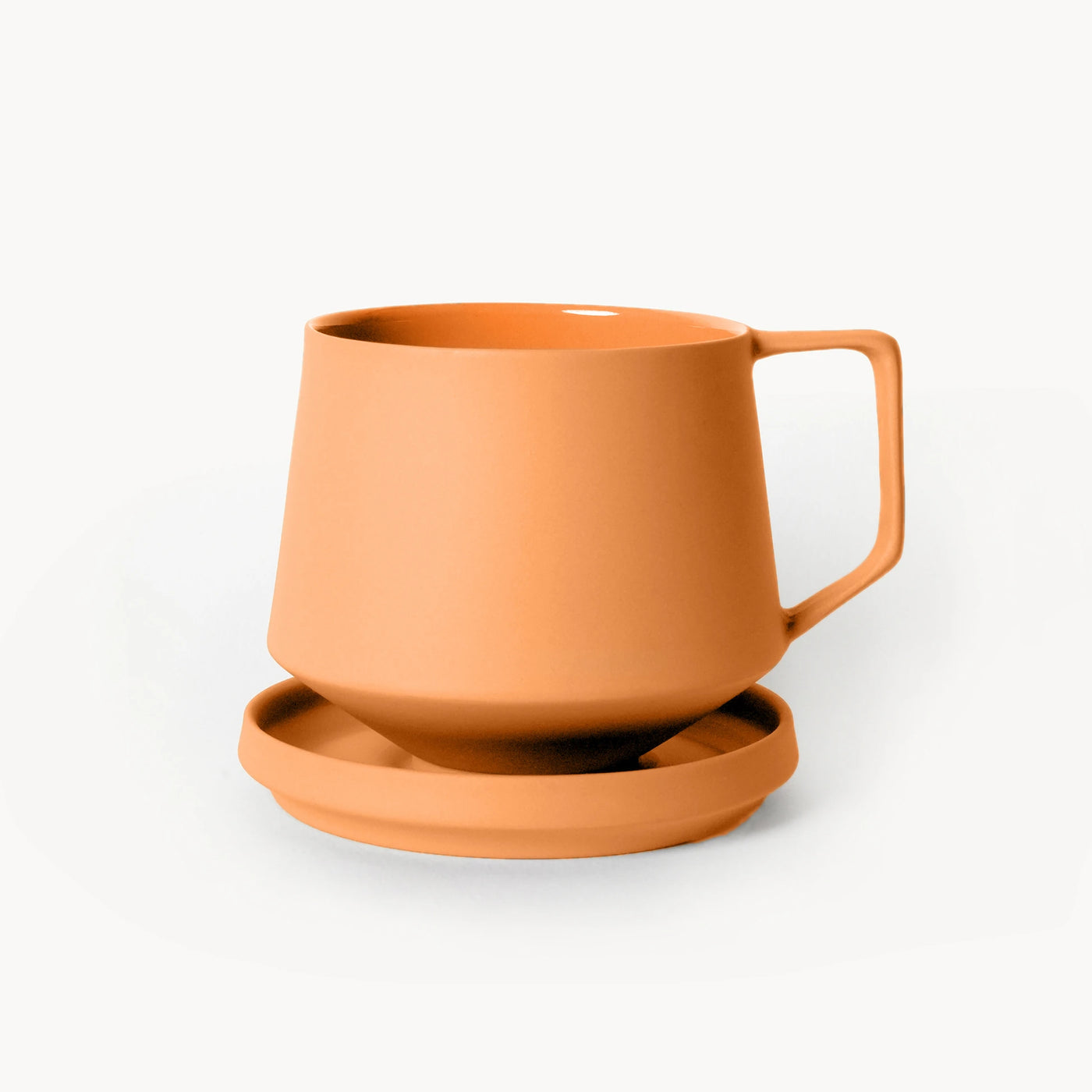 Lumière Orange Kupa Tabaklı – Limoges Fransız Porseleni, 300 ml - 3