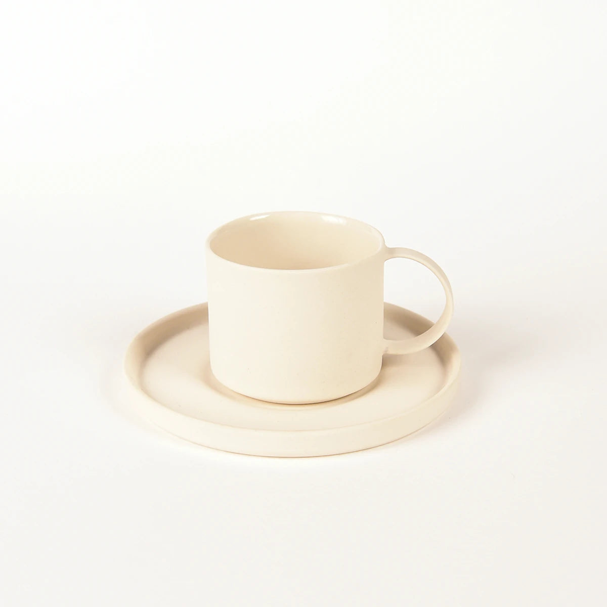 Pebble Beyaz Türk Kahvesi Fincanı ve Tabağı – 70 ml Limoges Porselen – 1 Adet - 4