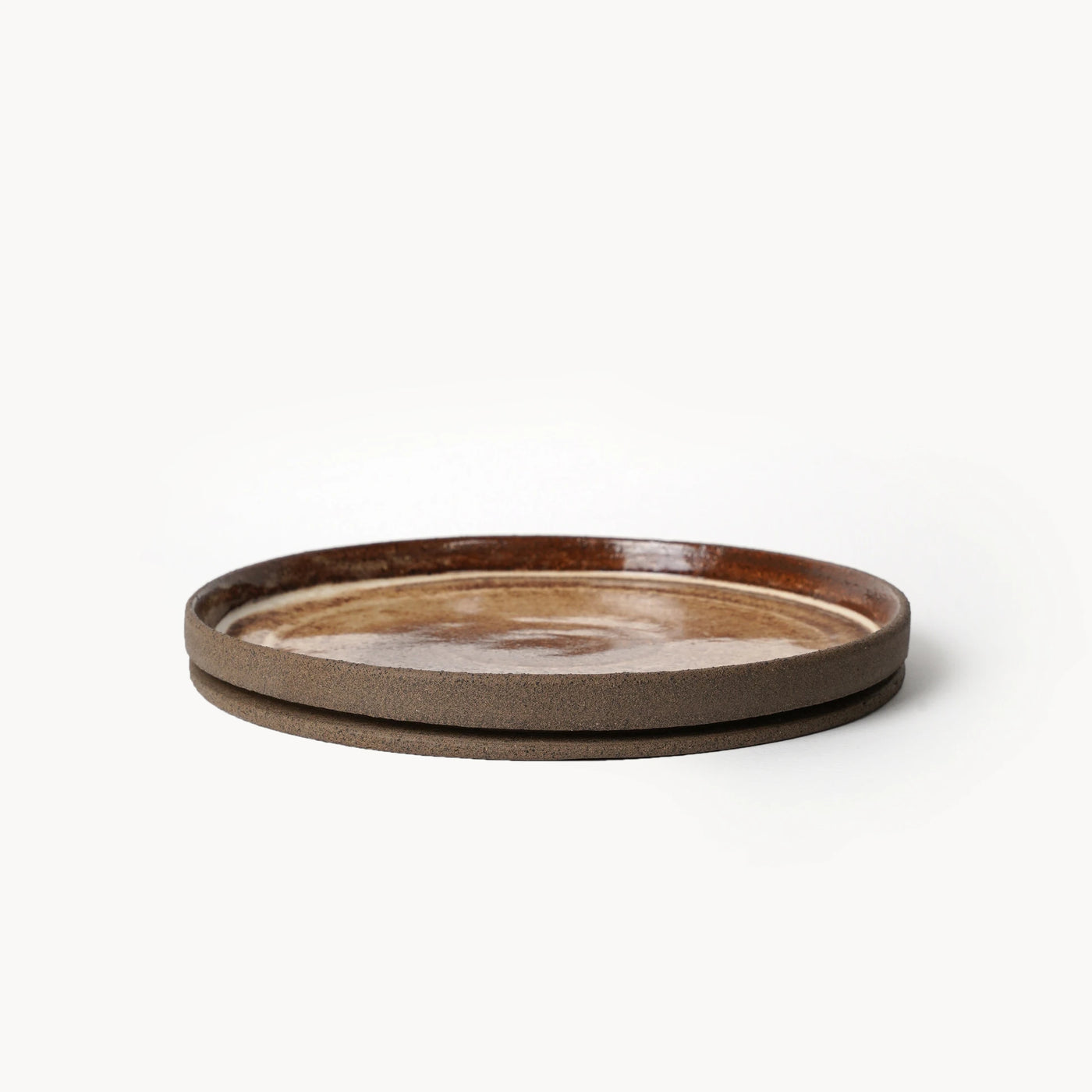 Toffee Kahverengi Tatlı Tabağı – Stoneware, Ø18 cm