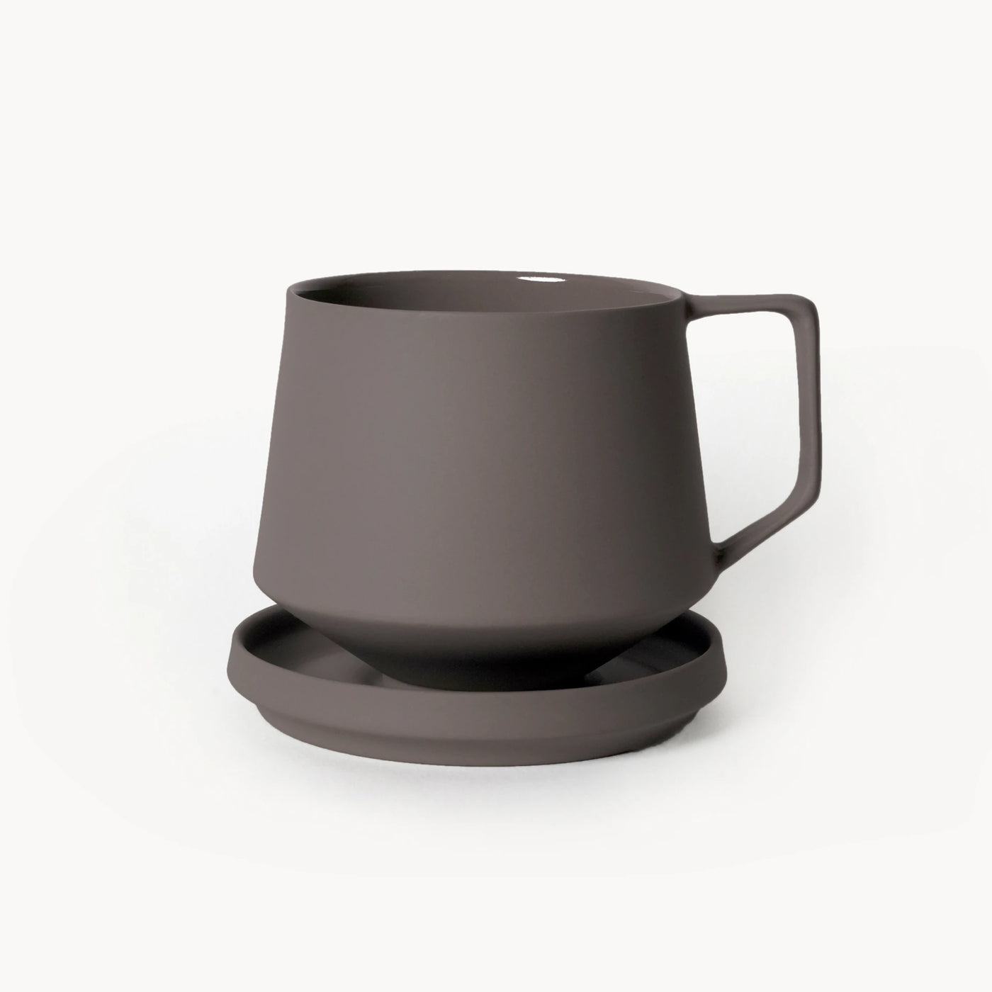 Lumière Dark Brown Kupa Tabaklı – Limoges Fransız Porseleni, 300 ml - 3
