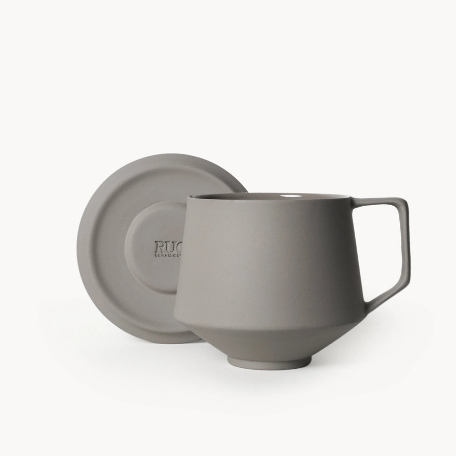Lumière Grey Kupa – Limoges Fransız Porseleni, 300 ml