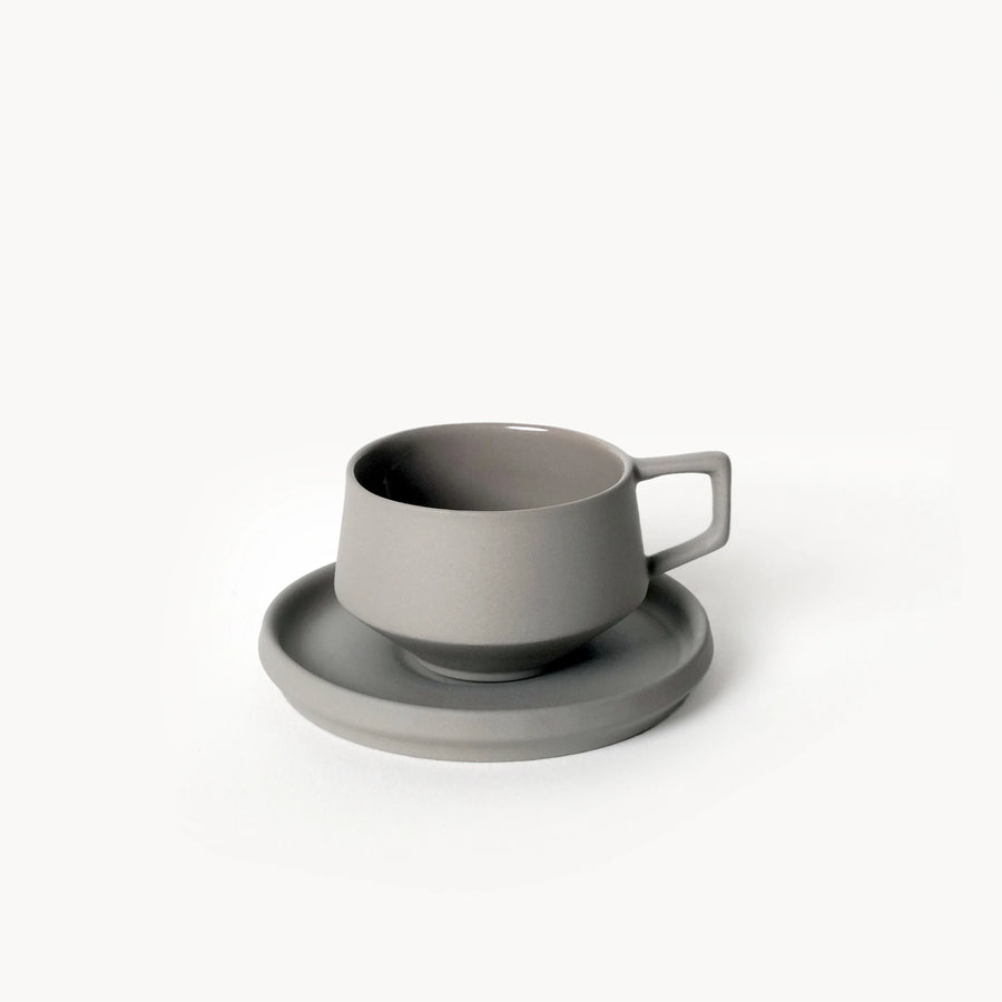 Lumière Grey Türk Kahvesi Fincanı – Limoges Fransız Porseleni, 70 ml - 2