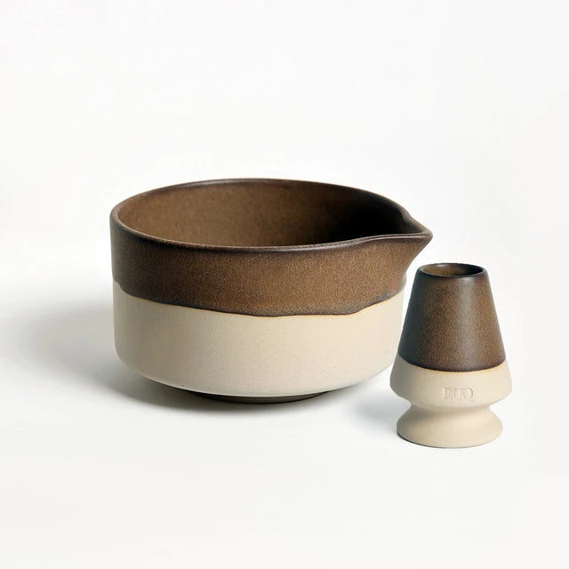 Kahverengi Matcha Kasesi & Whisk Set (600 ml)