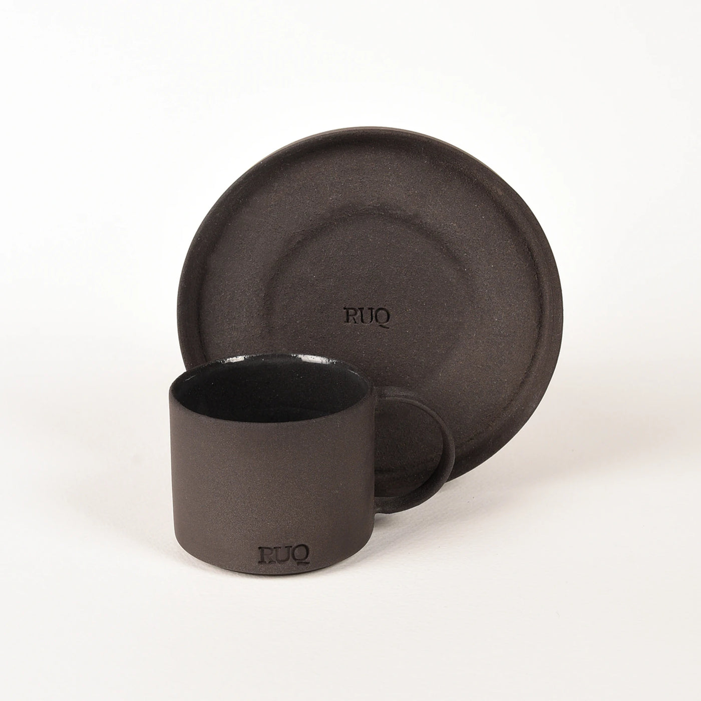 Pebble Siyah Türk Kahvesi Fincanı ve Tabağı – 70 ml Stoneware – 1 Adet - 4
