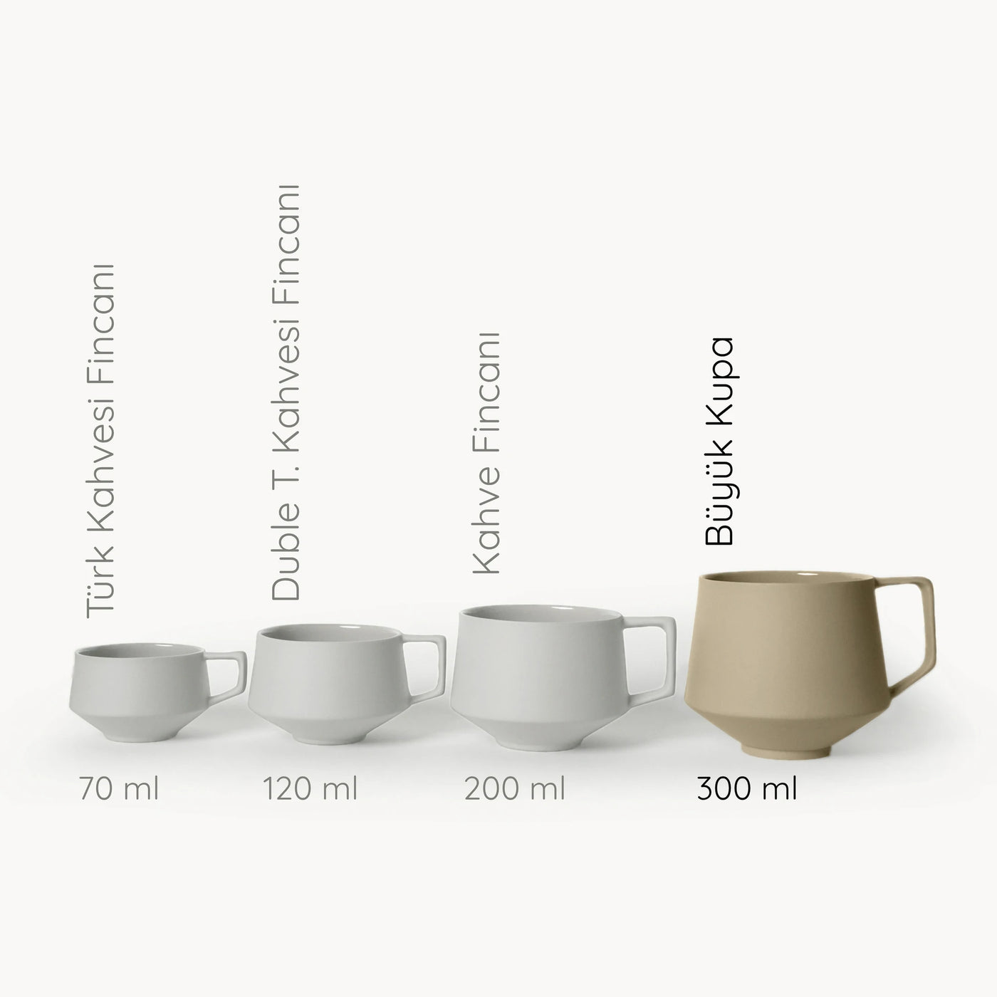 Lumière Beige Kupa – Limoges Fransız Porseleni, 300 ml - 6